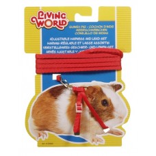 Living World Figure 8 Harness and Lead Set For Guinea Pigs - Red - 1.2m (4ft) image thumbnail.