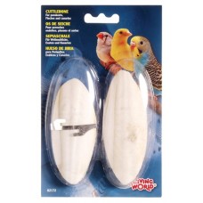 Living World Cuttlebone with Holder - Small - 12.5cm (5in) - Twinpack